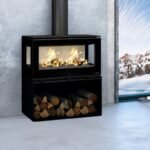 Poêle à bois moderne avec range bûches BRONPI Cairo 903C Box 13 kW – Image 6