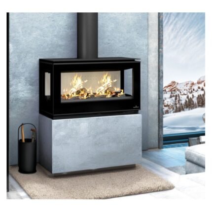 Poêle à bois moderne pose libre BRONPI Cairo 903C Box 13 kW