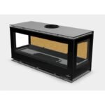 Poêle à bois moderne pose libre suspendu ou avec bûcher BRONPI Cairo 11 03C Box 13 kW – Image 11
