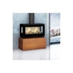Poêle à bois moderne pose libre suspendu ou avec bûcher BRONPI Cairo 11 03C Box 13 kW – Image 13