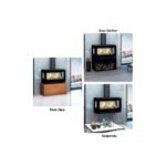 Poêle à bois moderne pose libre suspendu ou avec bûcher BRONPI Cairo 11 03C Box 13 kW – Image 4