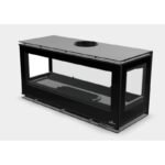 Poêle à bois moderne pose libre suspendu ou avec bûcher BRONPI Cairo 11 03C Box 13 kW – Image 9