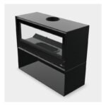 Poêle à bois moderne pose libre suspendu ou avec bûcher BRONPI Cairo 110 Box 15 kW – Image 11