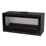 Poêle à bois moderne pose libre suspendu ou avec bûcher BRONPI Cairo 110 Box 15 kW – Image 4