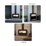 Poêle à bois moderne pose libre suspendu ou avec bûcher BRONPI Cairo 110 Box 15 kW – Image 6