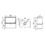 Poêle à bois raccordable avec bûcher BRONPI Cairo 90 Box 13 kW – Image 5