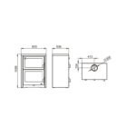 Poêle à bois raccordable avec four BRONPI Vulcano 14 kW – Image 6
