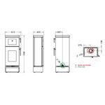 Poêle à bois raccordable avec four THERMOROSSI Zen O 4.8 kW – Image 9