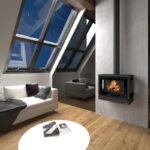 Poêle à bois suspendu raccordable ventilé 3 faces BRONPI Versailles C 10 kW – Image 3