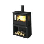 Poêle à bois ventilé silencieux raccordable 3 faces BRONPI Versailles 10 kW