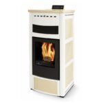 Poêle à granules céramique ORIGINE PHEBO Maia Maxi Bicolore 12.7 kW – Image 3