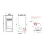 Poêle à granules céramique ORIGINE PHEBO Maia Maxi Bicolore 12.7 kW – Image 5