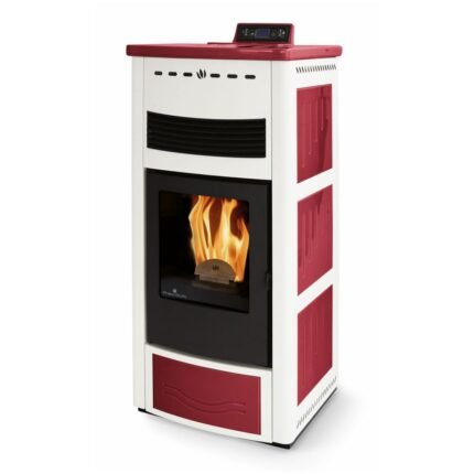 Poêle à granules céramique ORIGINE PHEBO Maia Maxi Bicolore 12.7 kW
