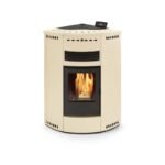 Poêle à granules d'angle canalisable ORIGINE PHEBO Asia Plus 12.7 kW