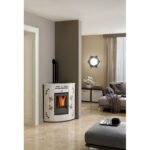 Poêle à granulés d'angle en céramique ORIGINE PHEBO Gaia 5S 12.2 kW – Image 5