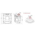 Poêle à granulés d'angle en céramique ORIGINE PHEBO Gaia 5S 12.2 kW – Image 7
