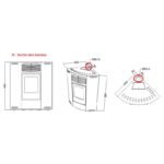 Poêle à granules d'angle ORIGINE PHEBO Asia 12.7 kW – Image 5