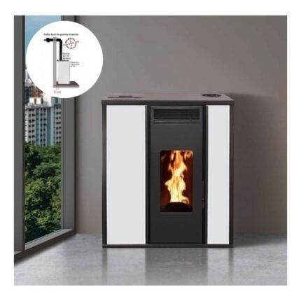 PACK Poêle à granules étanche + Kit ventouse INTERSTOVES Tessa Concentrique 10 kW