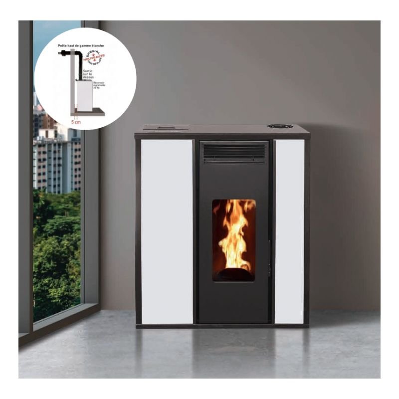 poele-a-granules-etanche-interstoves-tessa-10c-10-kw PACK Poêle à granules étanche + Kit ventouse INTERSTOVES Tessa Concentrique 10 kW