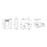 Poêle à granules extra-plat céramique ORIGINE PHEBO Iris 11.5 kW – Image 6