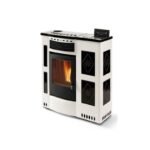 Poêle à granules extra-plat céramique ORIGINE PHEBO Iris 11.5 kW