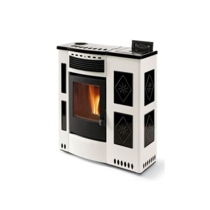 Poêle à granules extra-plat céramique ORIGINE PHEBO Iris 11.5 kW