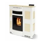 Poêle à granules extra-plat céramique ORIGINE PHEBO Iris Maxi 11.5 kW