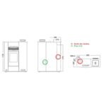 Poêle à granules extra plat céramique ORIGINE PHEBO Talia Maxi 11.5 kW – Image 6