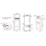 Poêle à granules en céramique ORIGINE PHEBO Calipso Bicolore 12.7 kW – Image 9