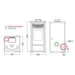 Poêle à granules en céramique ORIGINE PHEBO Maia 12.7 kW – Image 5