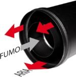 MBM - Kit complet de fumisterie pour poêle à pellets – Sortie coaxiale supérieure 80/130 – Évacuation des fumées et prise d'air – Image 2