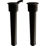 Poujoulat – Kit complet de fumisterie sortie de toit tuile noir concentrique PGI – Ø80/130 mm – Longueur 110 cm – Pente 15 à 30° – Image 4